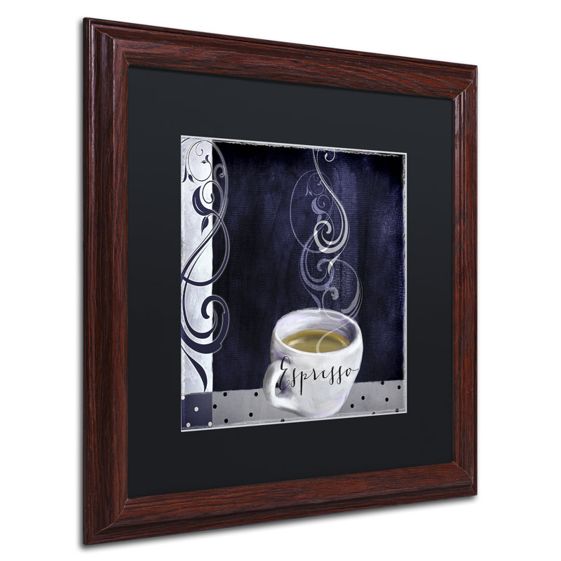 «Cafe Blue IV» par Jadaya, impression encadrée, Noir, H 16 po x l 16 po x P 0,5 po