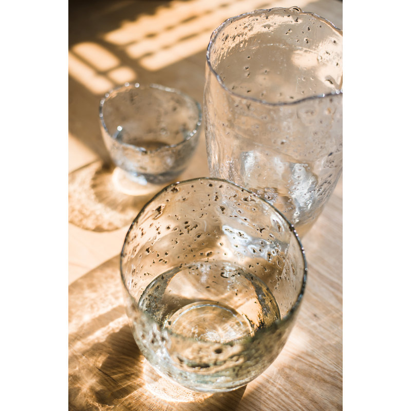 Sistrunk Handmade Glass Table Vase, 5" H x 4" W x 4" D