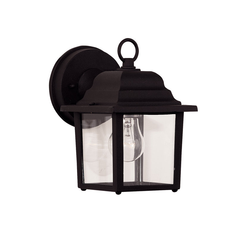 Okanagan Outdoor Wall Lantern in Black, Black