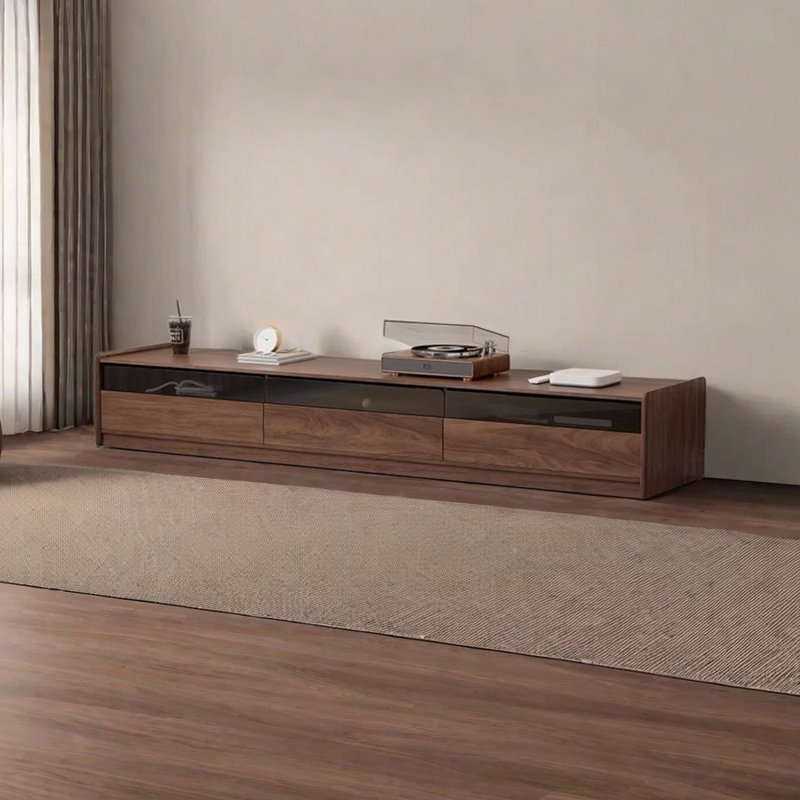 Simple retro design sense solid wood TV cabinet