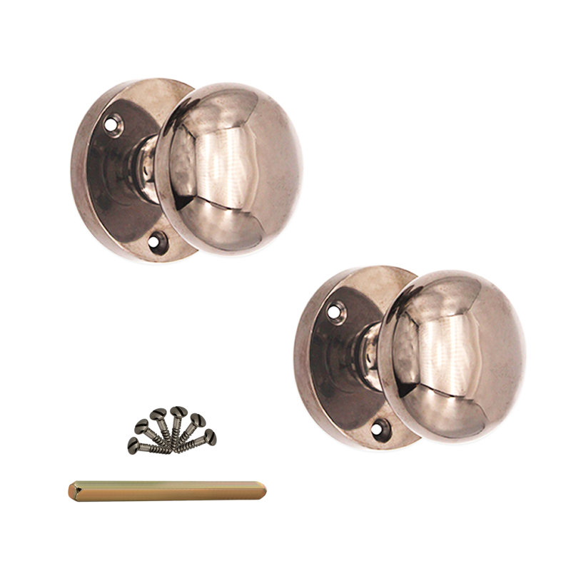 Victorian Mortice Door Knob Black Nickel