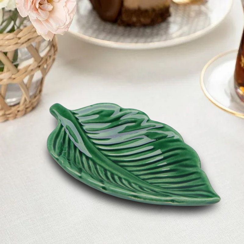 Lark Manor Dwaine Ceramic Condiment Server, Green