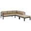Outdoor Messina Aluminium 5 - Person Seating Group with Cushions-106692846