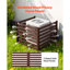 Clôture d'intimité en bois, clôture de climatiseur de 48 po x 37 po, écran d'intimité en bois massif à 3 panneaux avec piquets en métal, structure en acier, clôture à poubelle convenant au jardin, à la piscine