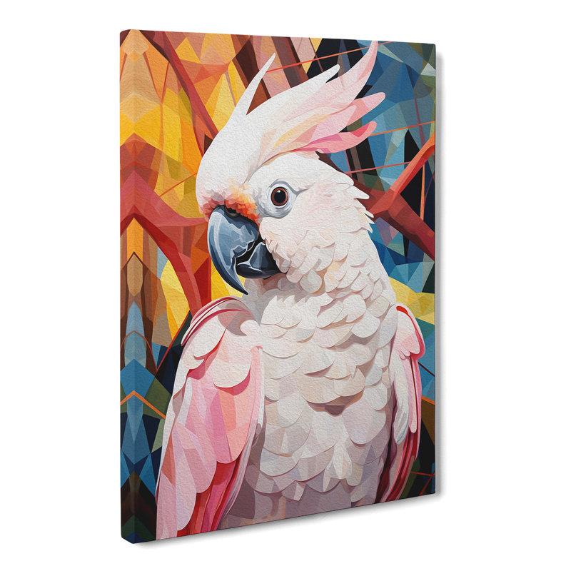 Cockatoo Orphism - Wrapped Canvas Print, 50cm H x 35cm W x 3cm D
