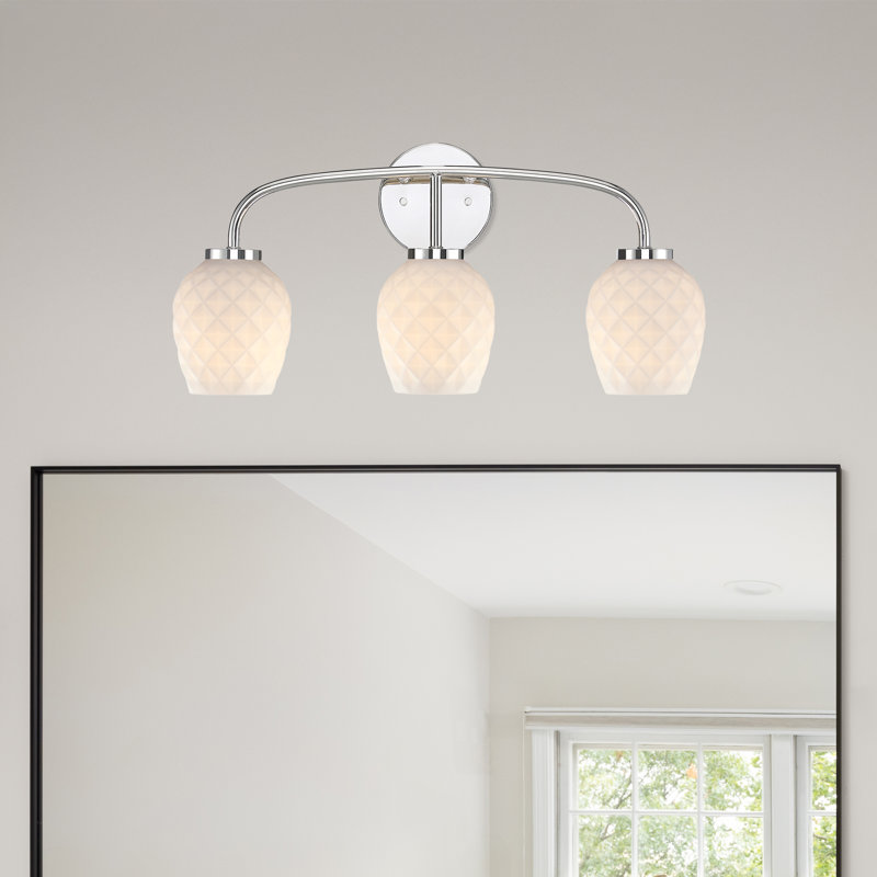 Éclairage pour meuble-lavabo 3 lumières Mella, Nickel poli
