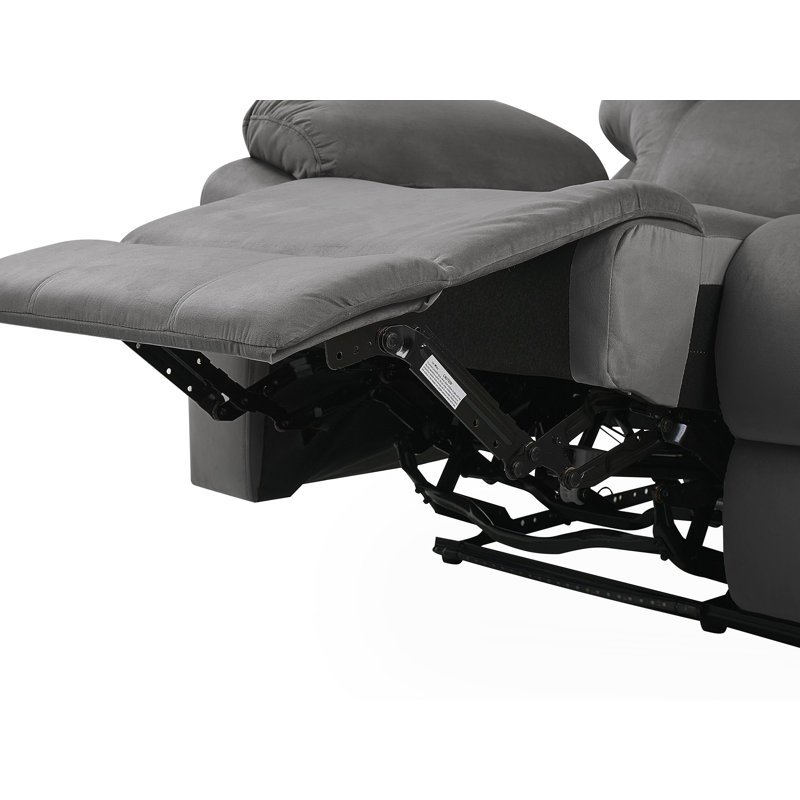 Aldea 3 Seater Velvet Electric Reclining Sofa, Grey