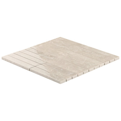 Botticino Extra Light 12 In. X 12 In. Marble Mosaic Floor And Wall Tile (5 Sq. Ft. / Each)