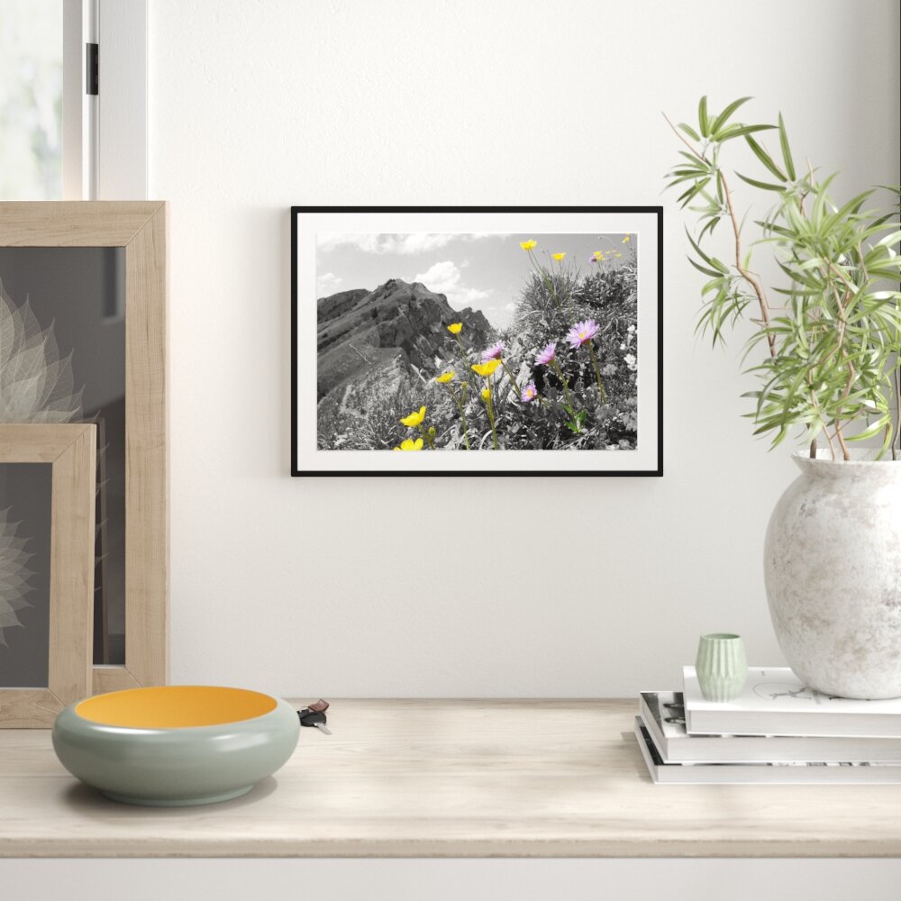 Gerahmter Fotodruck Flower Meadow in Spring