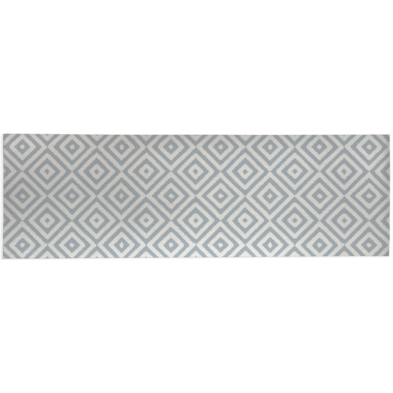 Ikat Eye Non-Slip Outdoor Rug, Runner 2'6" x 8'