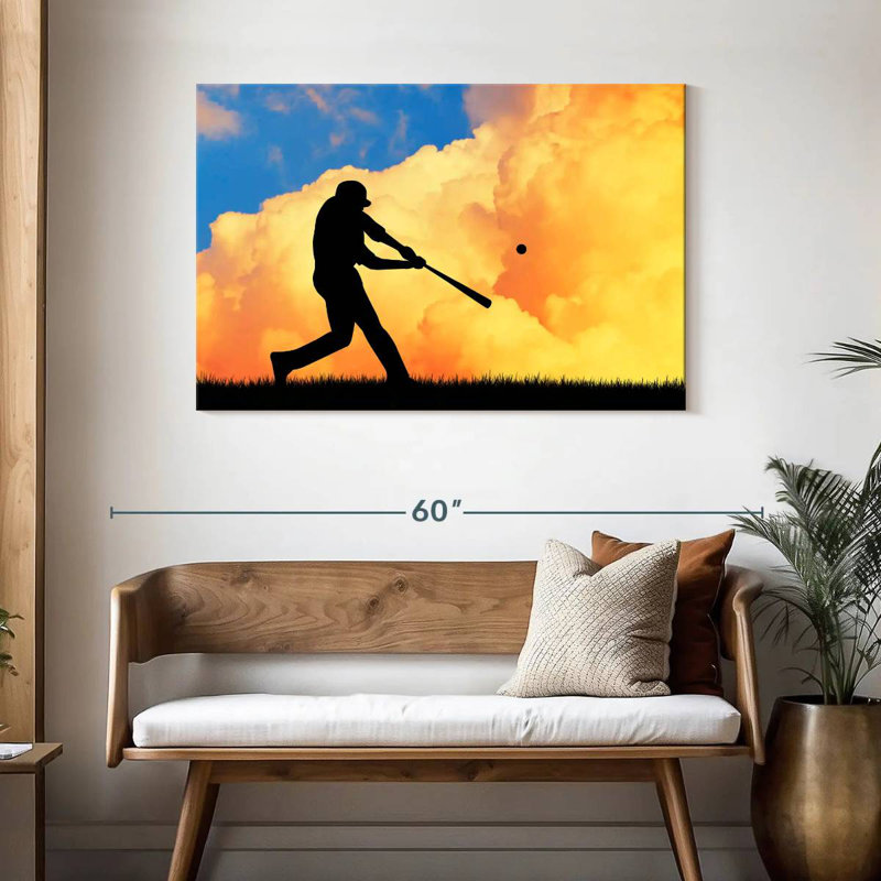 Sireci Baseball At Sunset, 30" H x 45" W