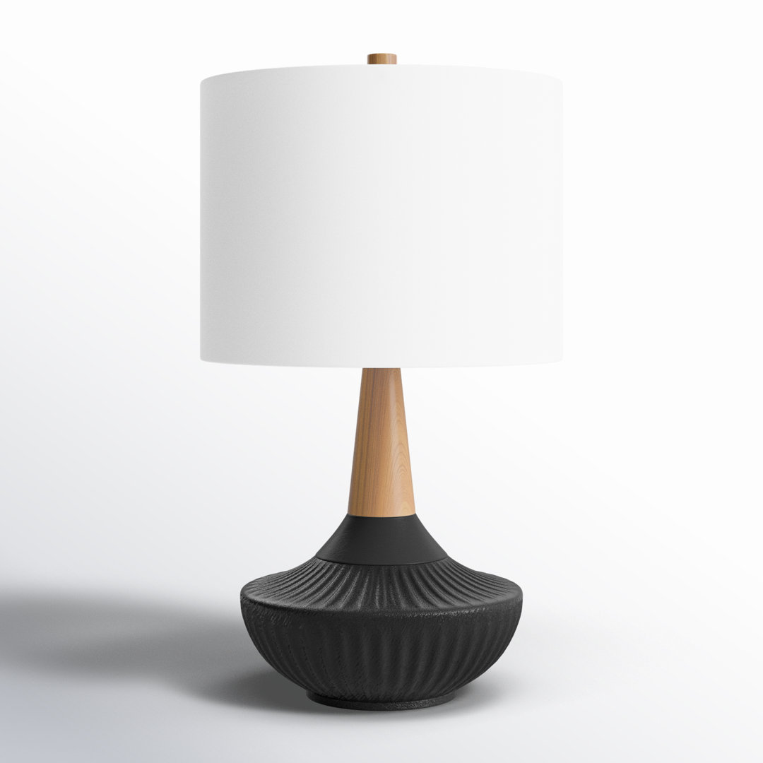 Britt 23'' Lodge Ceramic Wood Table Lamp For Living Room/bedroom AllModern Base 