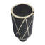 Vase en grès céramique motif géométrique noir 16 pouces Boho Home Office chambre salon décor.