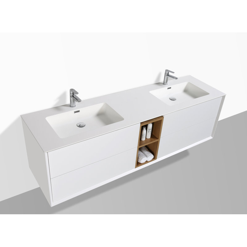 Meuble-lavabo mural l 74,8 po x P 21,65 po x H 20,67 po