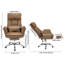 Height-Adjustable Reclining Swivel Office Chair with Footrest