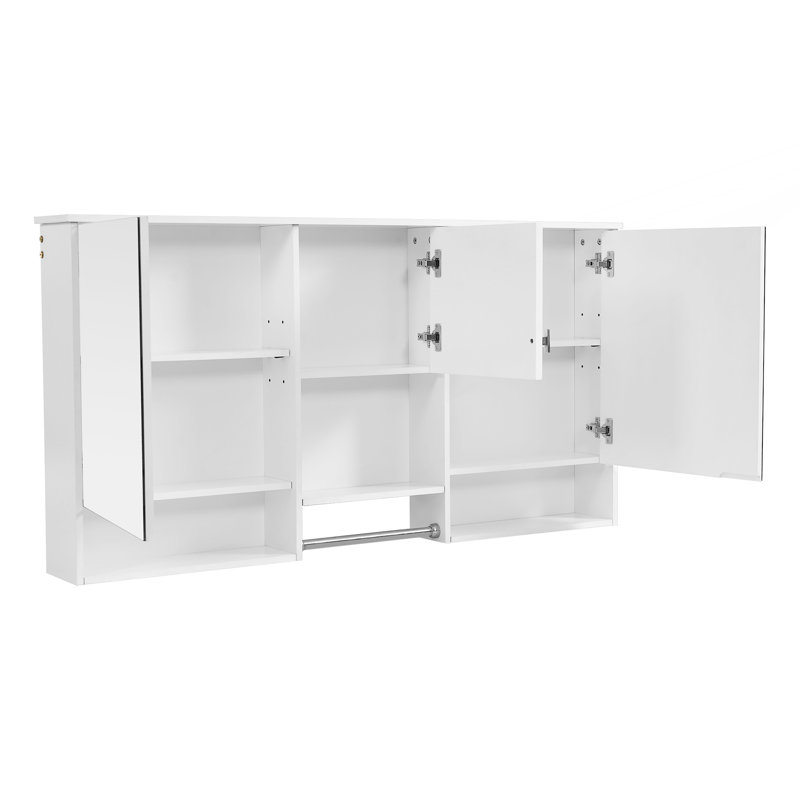 Armoire de rangement murale 3 en 1 avec tablette réglable