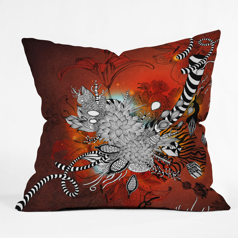 Coussin Wild Lilly, 16 po x 16 po