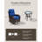 Patio Furniture Set with Luxury 6" Cushions, 3 Pieces Swivel Rocking Patio High Back Chairs, Outdoor Wicker Bistro Conversation Set for Balcony, Porch, Backyard, Poolside, Blue-1580350627