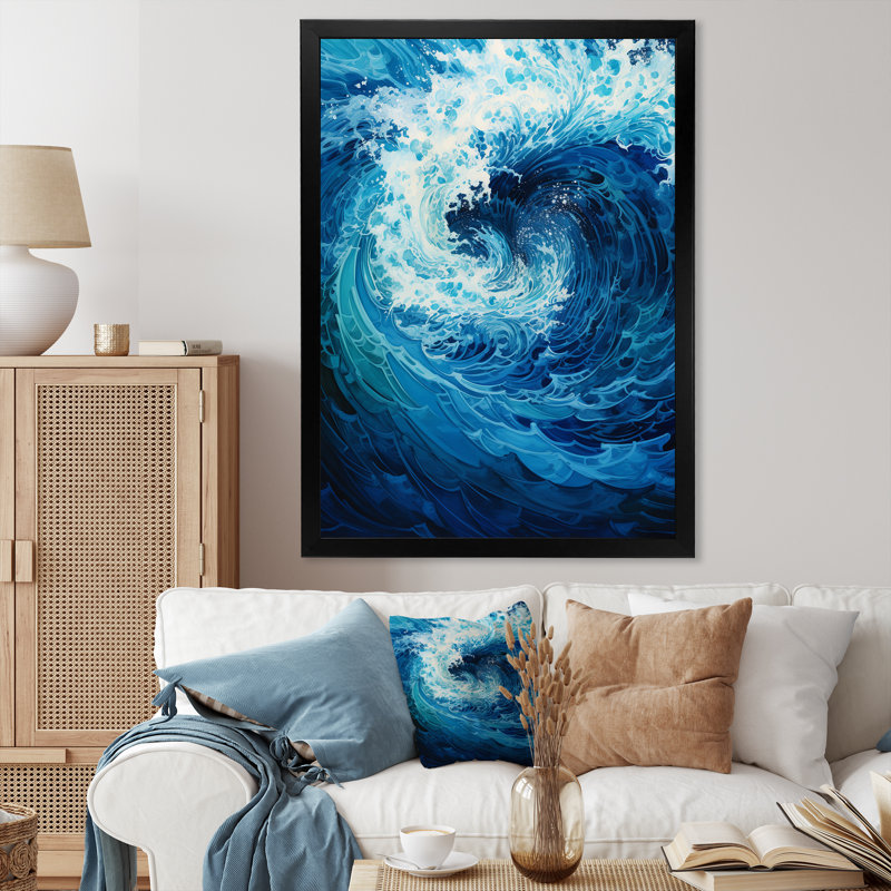 Art mural Puente - Nautique et plage_106206, Impression noire sur toile encadrée, H 44 po x l 34 po x P 1,5 po