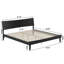 Lit plateforme en bois Phoenix avec pied de lit assorti-1747836-1747825
