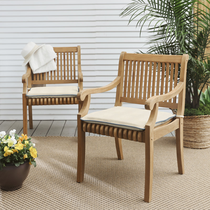 Coussin de siège d'extérieur Sunbrella, H 2 po x l 20 po x P 20 po, Ponce coulée Sunbrella® Plainweave