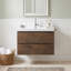 Meuble-lavabo mural intégré de 76 cm (30 pouces) couleur noyer-1277106102-1277106091