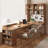 Brown Rectangular Solid Wood+Glass desk-2026820084