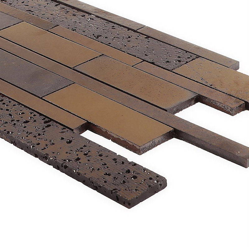 Art Lava Ledger Bronze Mosaic Tile (1.93 Sq. Ft. / Each)