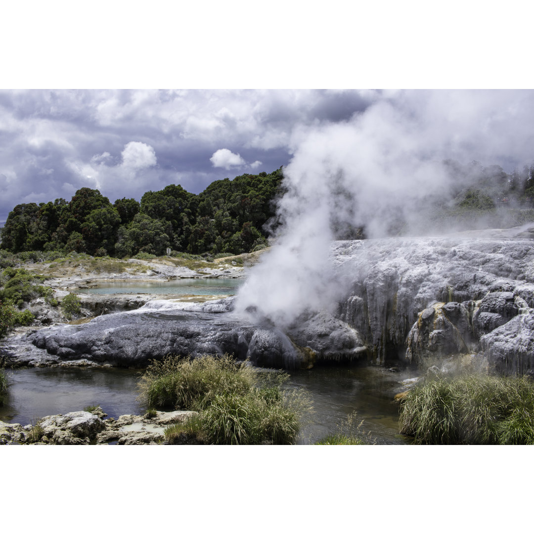 Leinwandbild Te Puia in der Nähe von Rotorua Neuseeland Tagesausflug von Martin Holverda