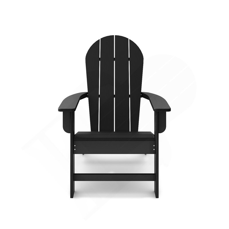 Black Adirondack Chair – Premium Hdpe Poly Lumber For Pool, Patio, and Garden Elegance, Black