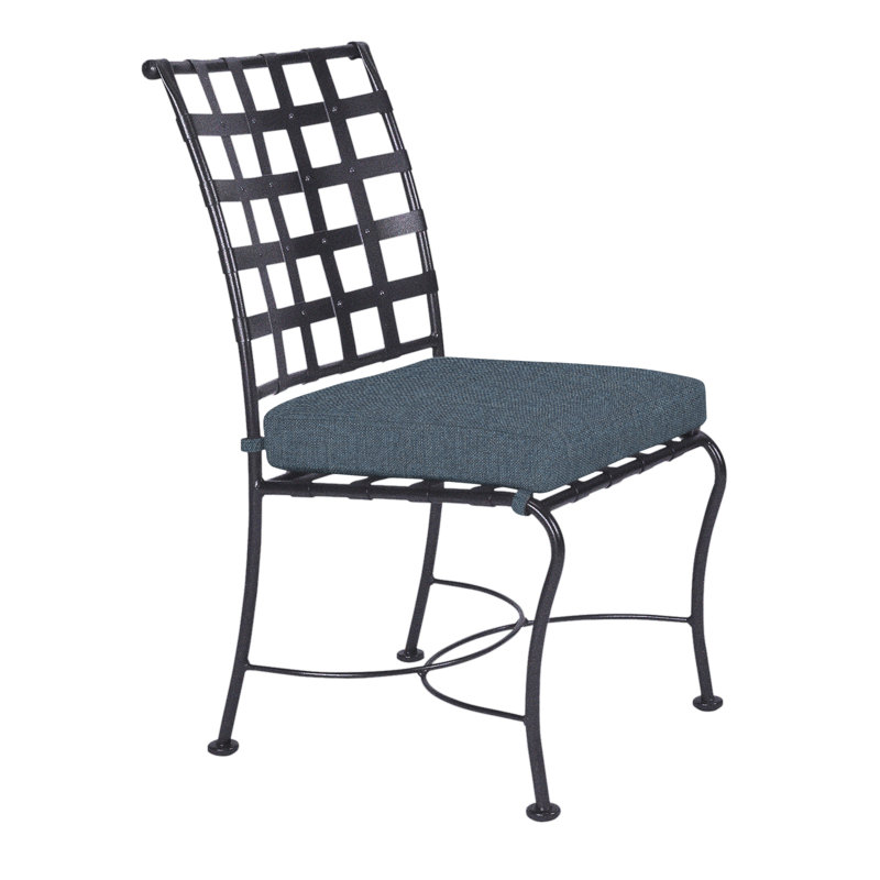 Classico Outdoor Dining Side Chair, Graphite, Cast Lagoon