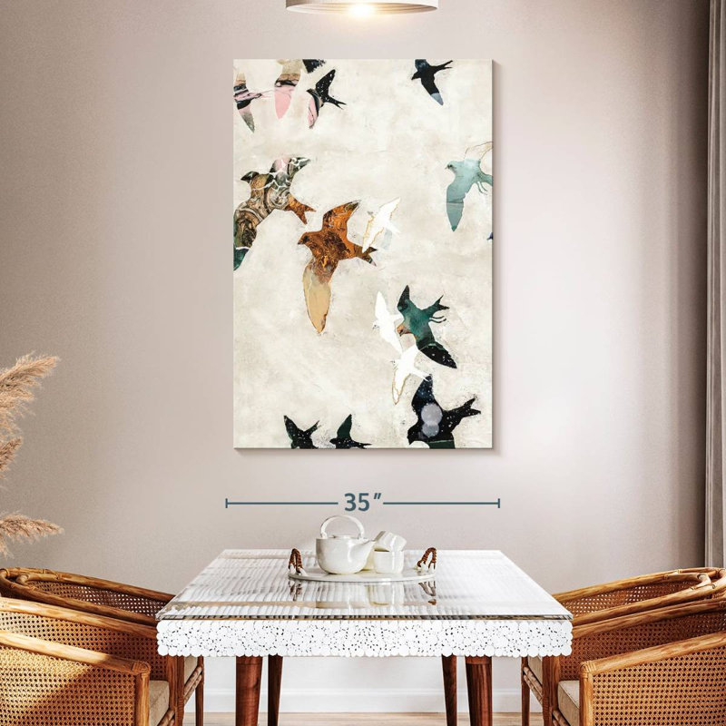 Brampt Abstract Birds I, 51" H x 34" W