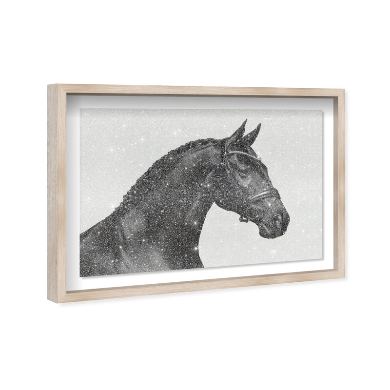 Midnight Majesty I Framed Graphic Art, 11.5"H x 16.5"W, Natural Oak Shadowbox