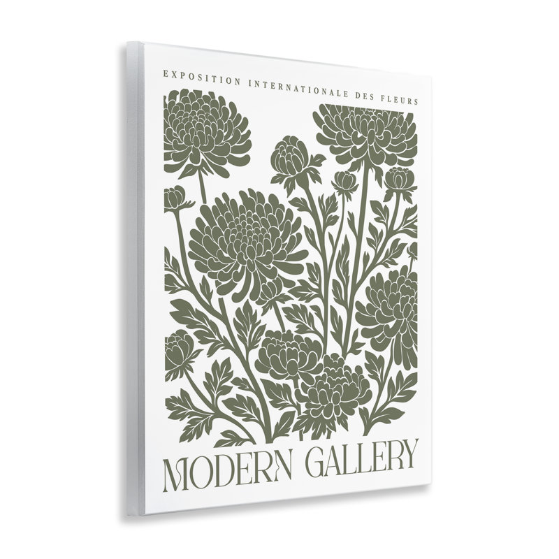 "Moss Green Floral Gallery", art par plaque et lettres