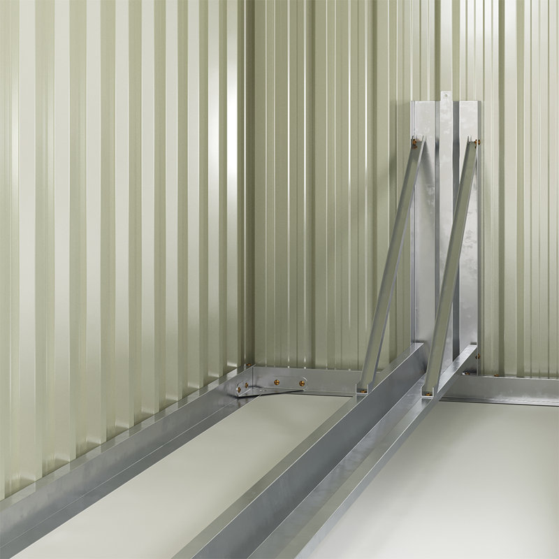 6 ft. 5 in. W x 7 ft. D Steel Bike Shed