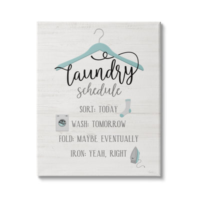 Blanchisserie, calendrier de cintres bleu
