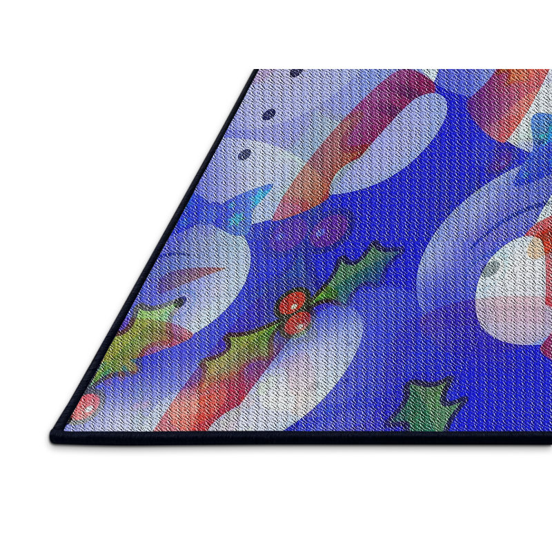 Tapis décoratif bleu sincope, Rectangle 8 pi x 12 pi