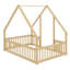 Lit bas en bois pleine grandeur conçu pour la maison avec enceinte-1745842010