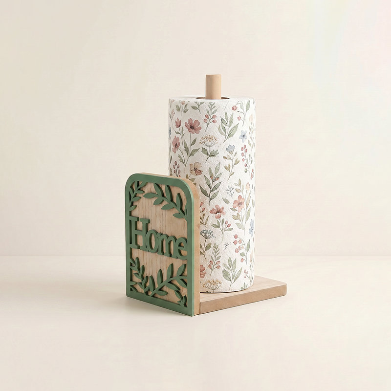 Porte-serviettes en papier rustique, HOME Olive tree