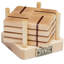 Maple and Lace Wood Coasters End Grain with Base