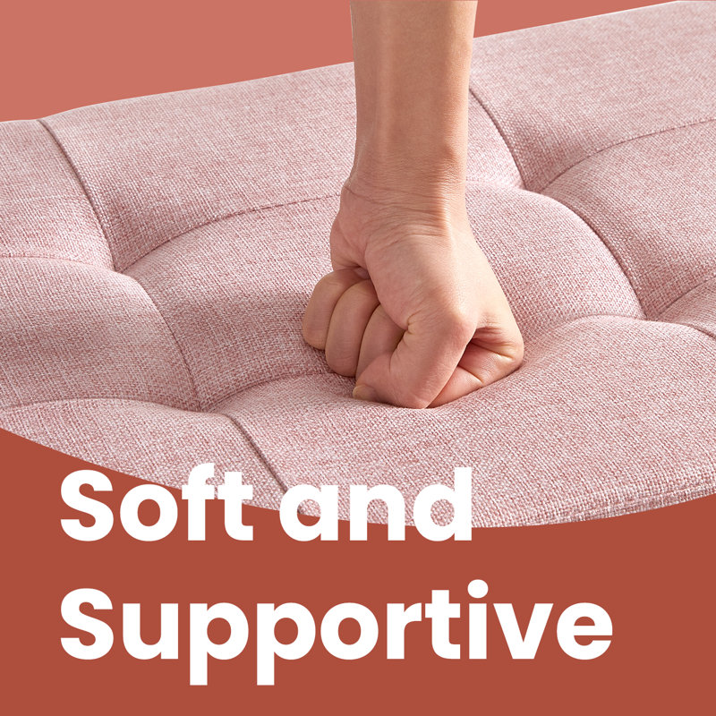 Banc de rangement avec repose-pieds de 43 po, coffre de rangement, repose-pieds et banc de chambre avec rangement, Rose gelée