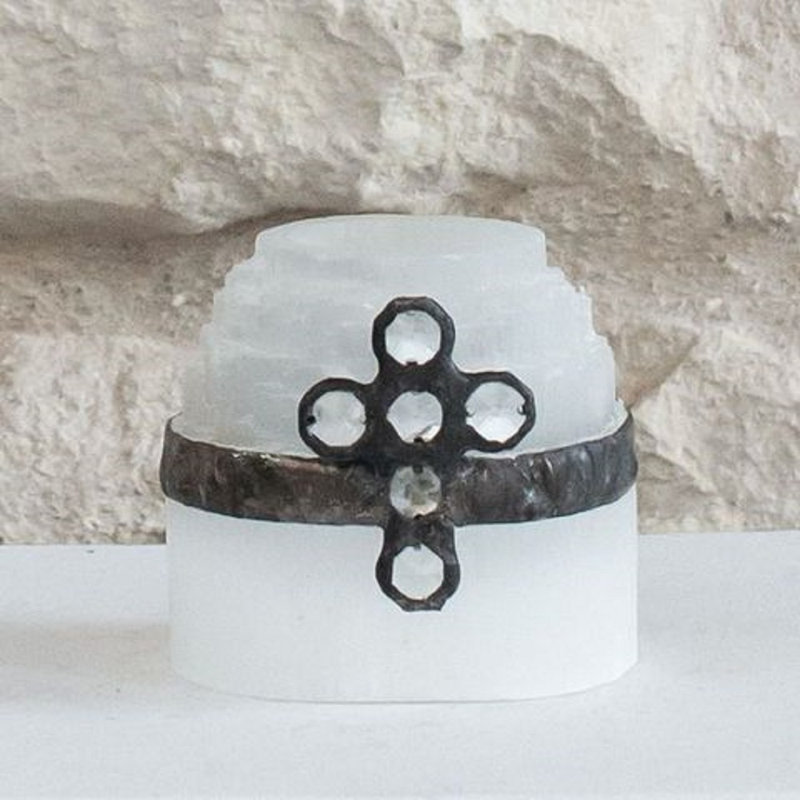 Selenite Tealight Candle Holder