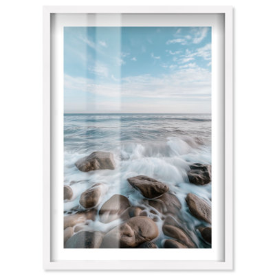 «Rocky Beach Dynamics Shadowbox Print Coastal Art Prints» par Notoriart
