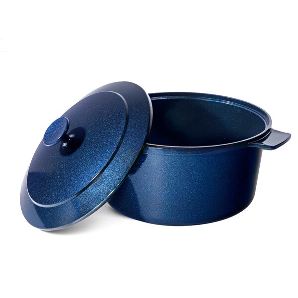 imarku | 5-Quart Enameled Cast Iron Dutch Oven Pot with Lid Nonstick Enamel Coating Easy to Clean - Blue