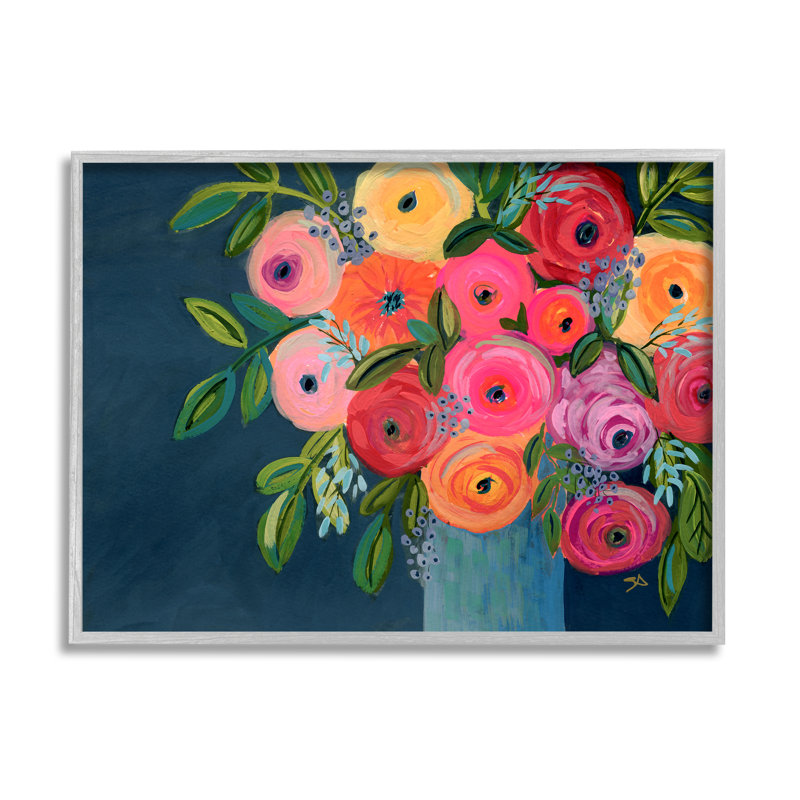 «Varied Roses Bouquet» par Suzanne Allard, H 11 po x l 14 po x P 1,5 po, Estampe numérique Farmhouse