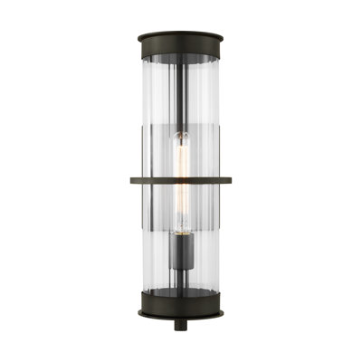 Blesse Single Light Cylinder Outdoor Aluminum Wall Light