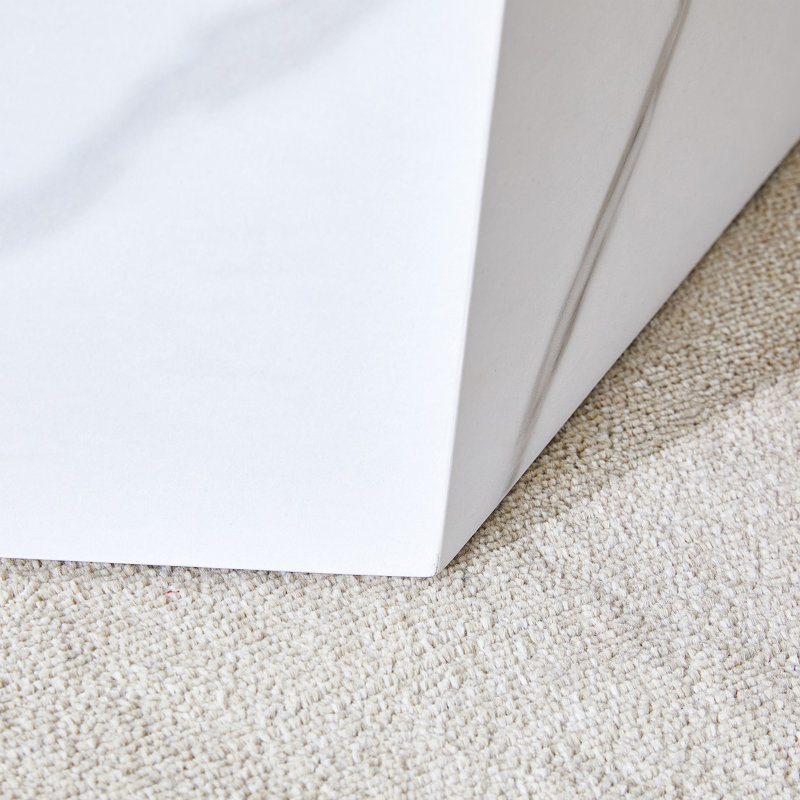 Table basse hexagonale, Blanc, H 16,5 po x L 23,6 po x l 27 po