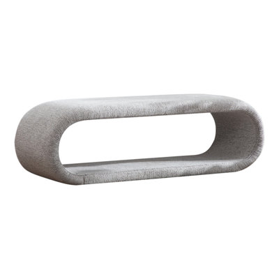 52.17" Chenille Upholstered Hollow Bench