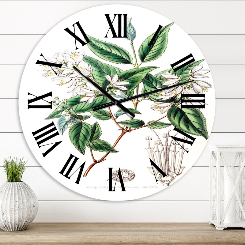 Vintage Botanicals X - Horloge murale traditionnelle, Petit