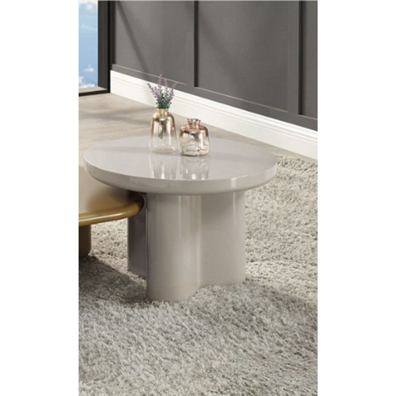 Light Gray High Gloss End Table